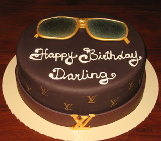 CD sunglasses on LV cake for blog